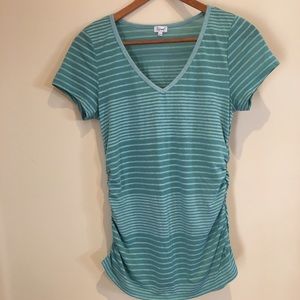 Kismet green striped t shirt